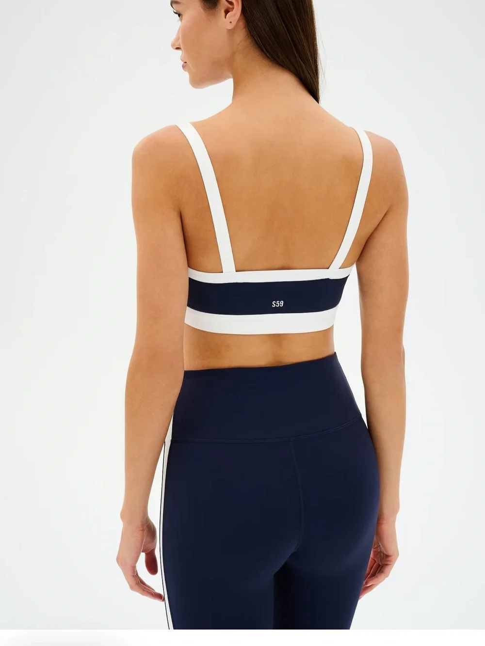 Splits59 NWT MONAH RIGOR BRA INDIGO/CREAM NWT SIZE MEDIUM - Picture 2 of 6